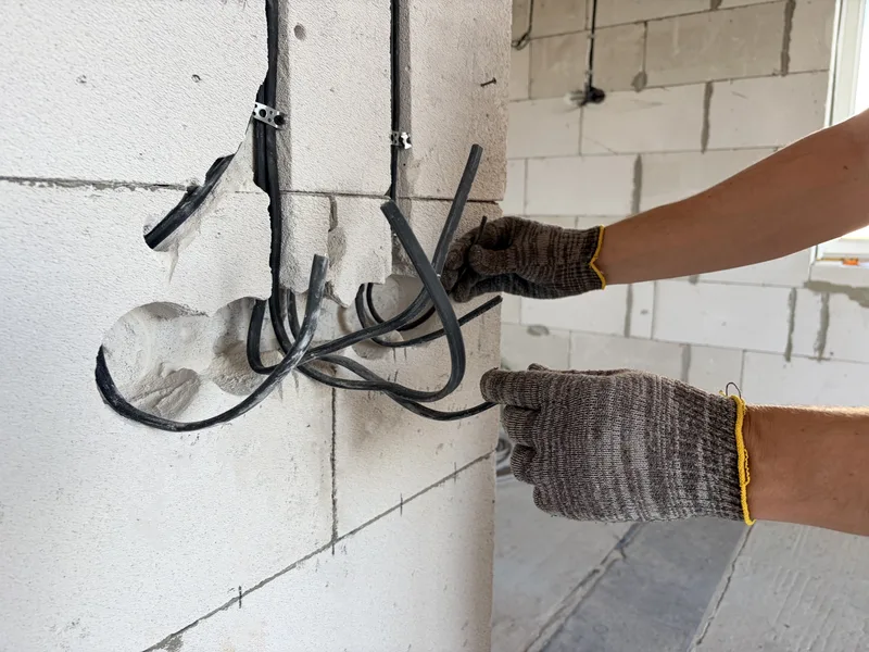 New wiring in a renovation